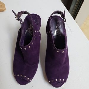 Aerosols purple suede slingback heels 6.5m